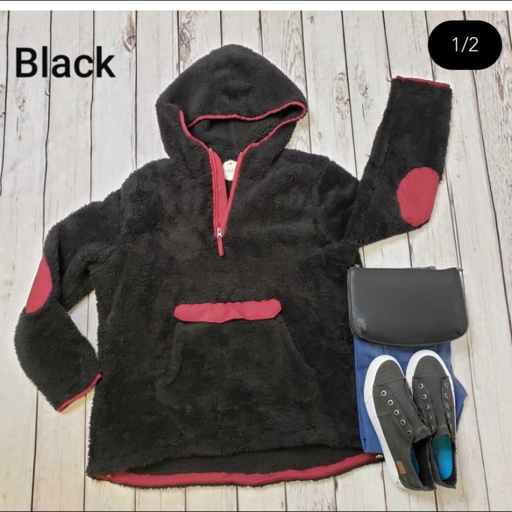 Black Sherpa hoodie